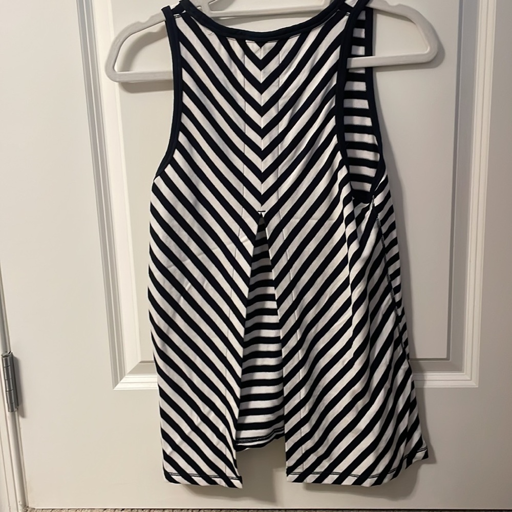 Rag And Bone Striped Split Back Tank Top - image 2